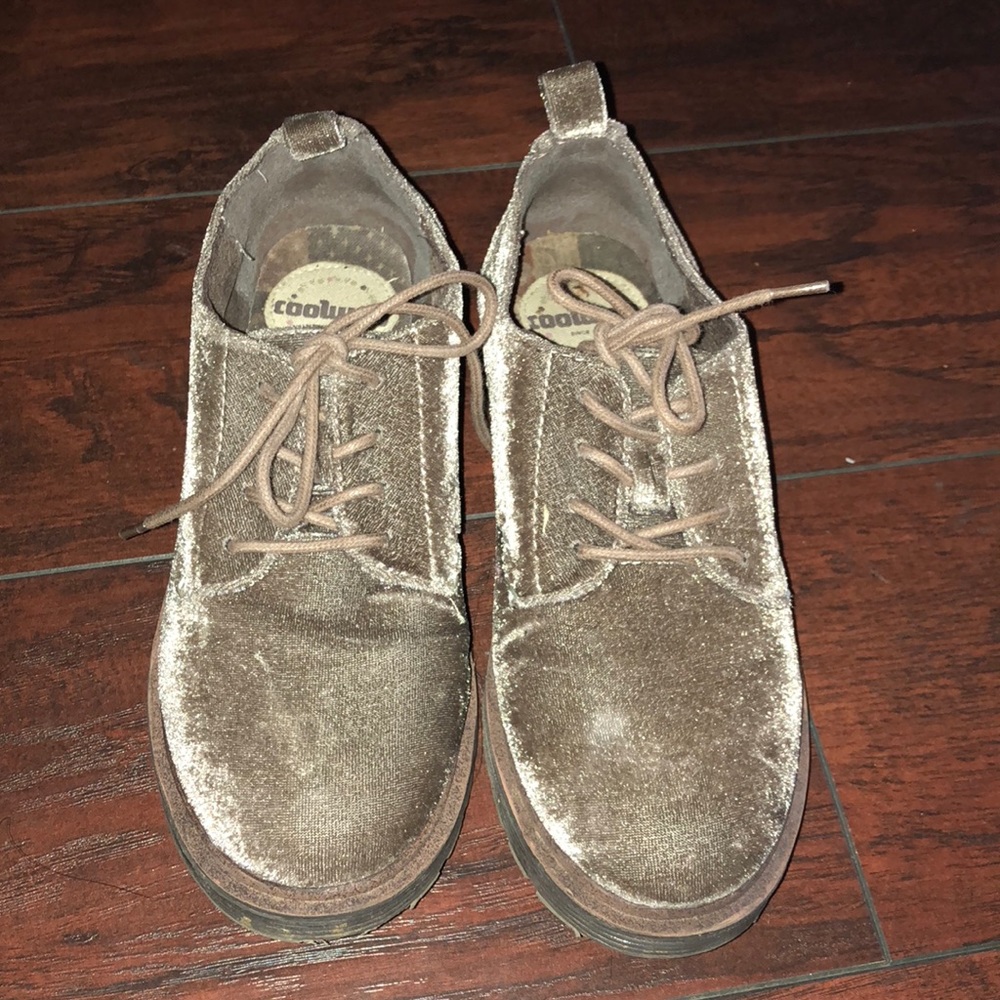 Brown Velvet Oxfords